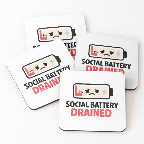 Item preview, Social Battery Drained designed and sold by Arpitkahar.
