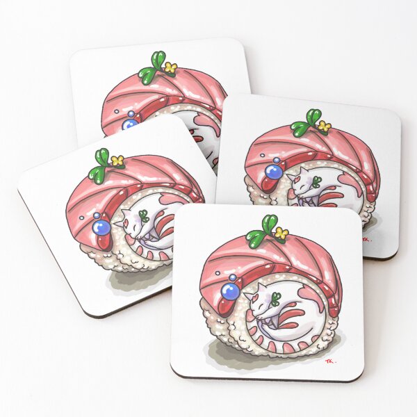 Item preview, Salmon Sushi Roll Sleeping Cat designed and sold by TK Studio.