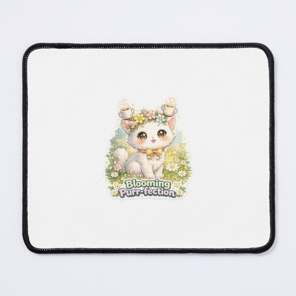 Item preview, Blooming Purr-fection – Kawaii Flower Crown Cat Sticker ??✨ designed and sold by SparkVault.