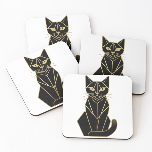 Item preview, 黄金の幾何猫 - ジオメトリックゴールドキャット designed and sold by nyankojikan.