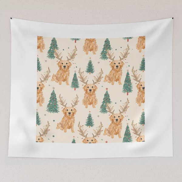 Item preview, Christmas Rein-dog pattern  designed and sold by JosueShop101.