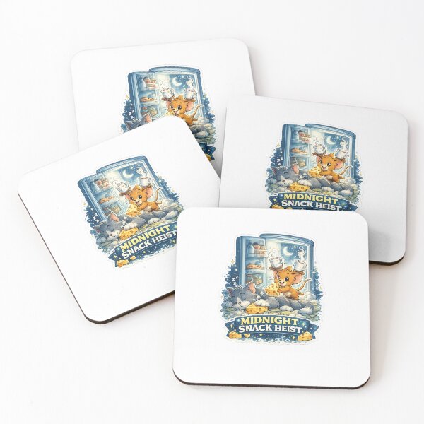 Item preview, Midnight Snack Heist – Kawaii Mouse & Cat Moonlight Sticker ??? designed and sold by SparkVault.
