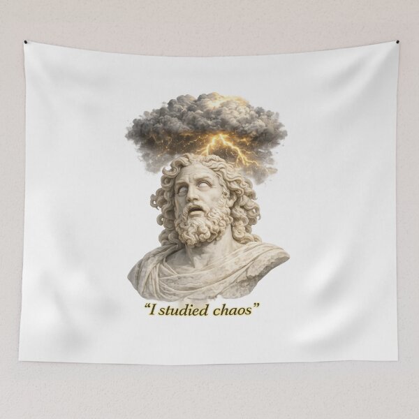 Item preview, I Studied Chaos Greek Statue designed and sold by jgvisualarts.