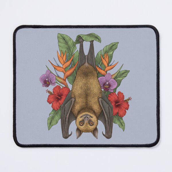Item preview, Flying Fox Fruit Bat Hanging Among Vibrant Tropical Florals designed and sold by BirdsnStuff.