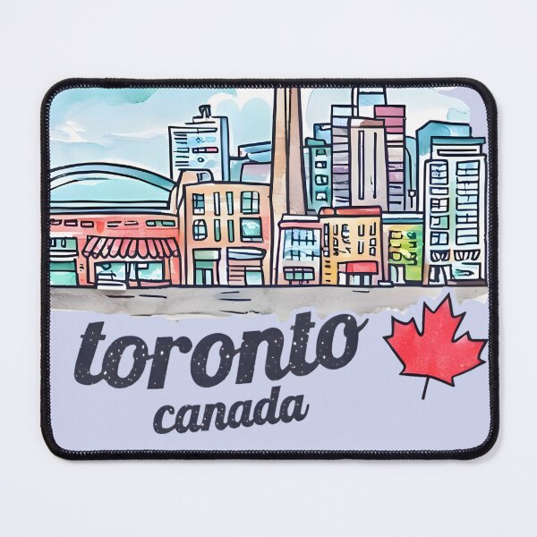 Item preview, 6ix Toronto CN Tower Cute Watercolor Skyline Cityscape designed and sold by HowToCanadian.