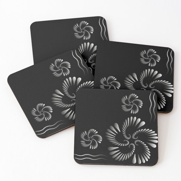 Item preview, Floral corner arrangement made of petals and wavy lines designed and sold by ZorianArt.
