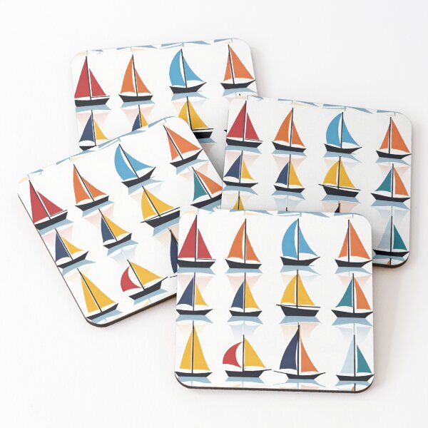 Item preview, Minimalist Sailboat Pattern Illustration designed and sold by AlxVel.