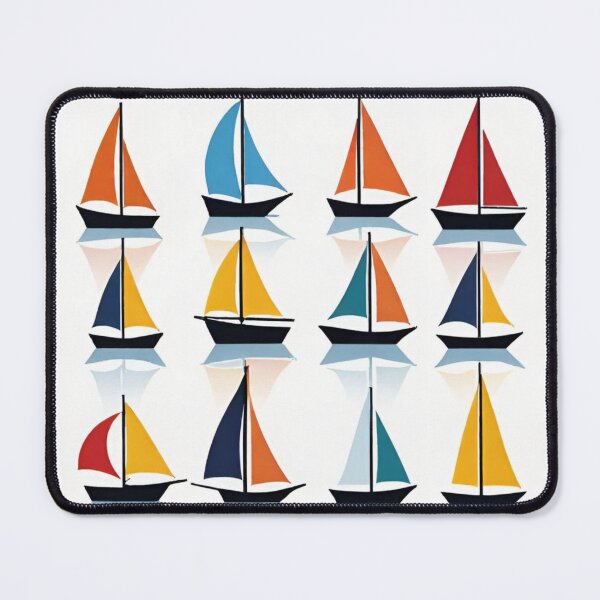 Item preview, Minimalist Sailboat Pattern Illustration designed and sold by AlxVel.