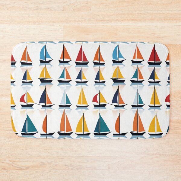 Item preview, Minimalist Sailboat Pattern Illustration designed and sold by AlxVel.