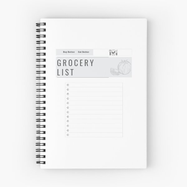 Item preview, Minimalist Grocery List - Buy Better Eat Better. designed and sold by zelinora.