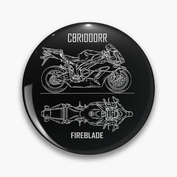 Item preview, CBR1000RR Fireblade Blueprint Motorcycle Art designed and sold by FroggyBaBoy.