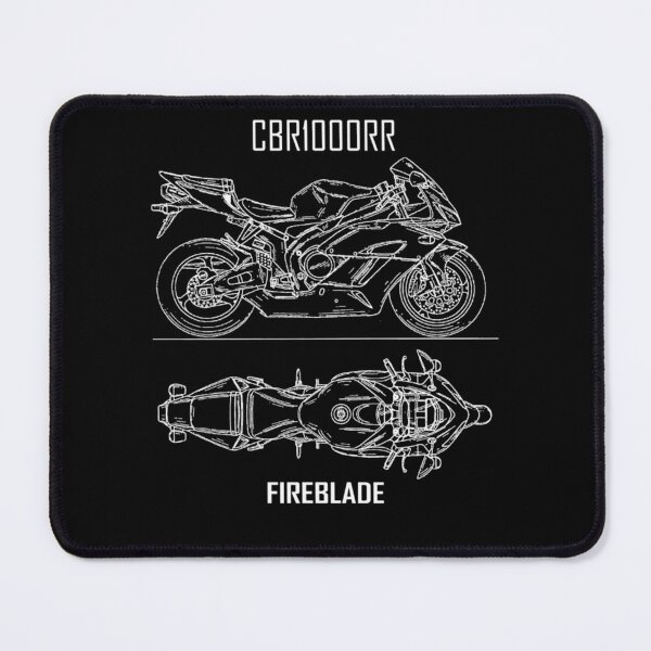 Item preview, CBR1000RR Fireblade Blueprint Motorcycle Art designed and sold by FroggyBaBoy.