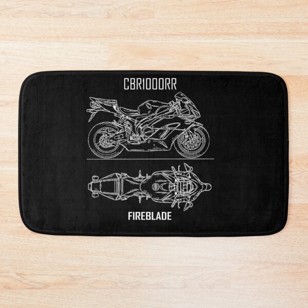 Item preview, CBR1000RR Fireblade Blueprint Motorcycle Art designed and sold by FroggyBaBoy.