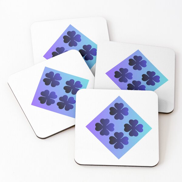Item preview, Minimalist Geometric Four Leaf Clover Abstract Pattern designed and sold by ​Jyoti Digital Artist.