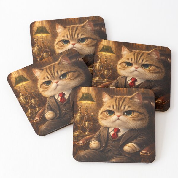 Item preview, Victorian Gentleman Cat Oil Portrait designed and sold by CataosMeow.
