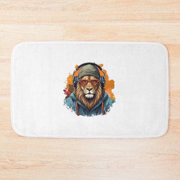 Item preview, Hip Hop Lion With Headphones Streetwear designed and sold by MyStore2025.