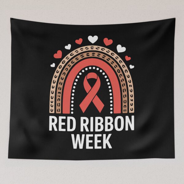 Item preview, We Wear Red For Red Ribbon Week Awareness Rainbow designed and sold by HellD3vil-Art.