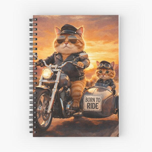 Item preview, Biker Cat Family Road Trip designed and sold by CataosMeow.