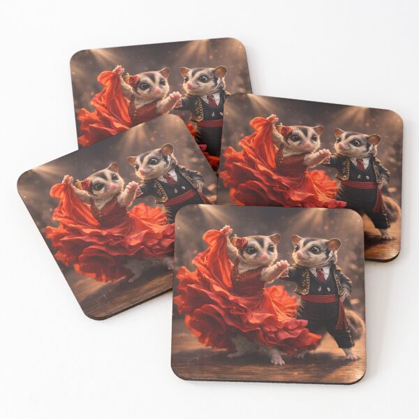 Item preview, Sugar Glider Flamenco Dancers — Cute Animal Dance Art designed and sold by OneStepFromArt.