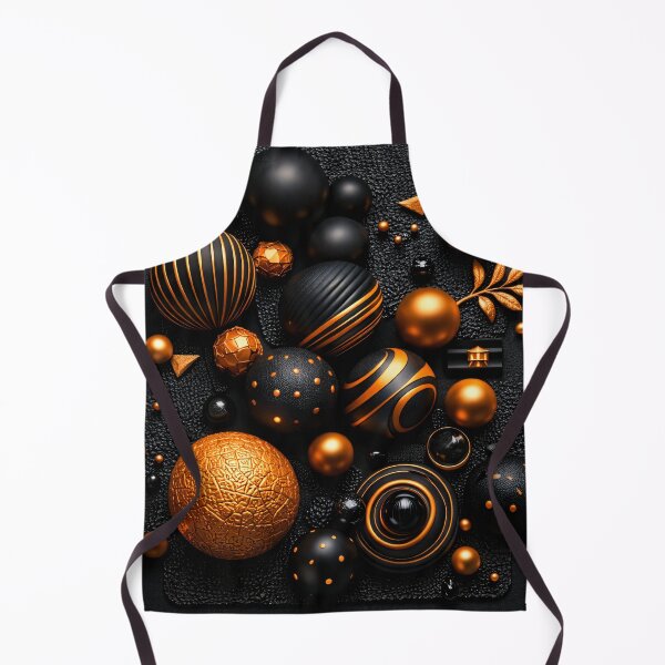 Item preview, Black and Orange Geometric Spheres Luxe Abstract Wall Art designed and sold by Kaleidoscope Print.