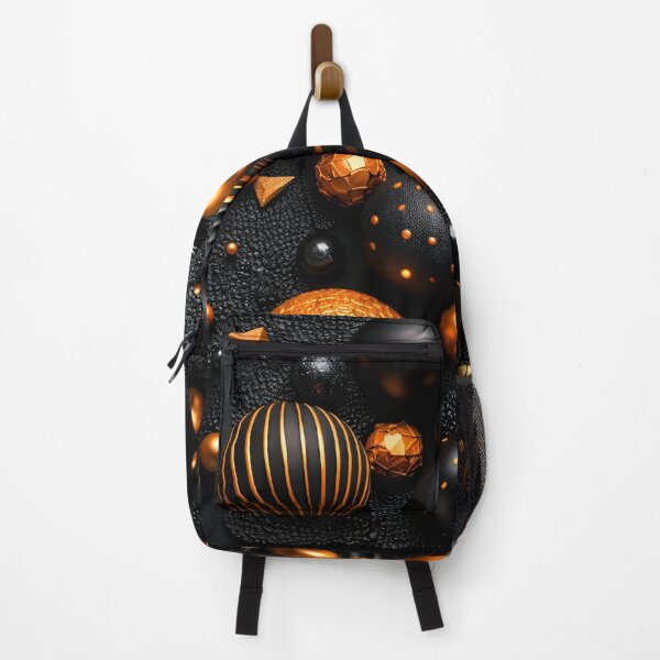 Item preview, Black and Orange Geometric Spheres Luxe Abstract Wall Art designed and sold by Kaleidoscope Print.