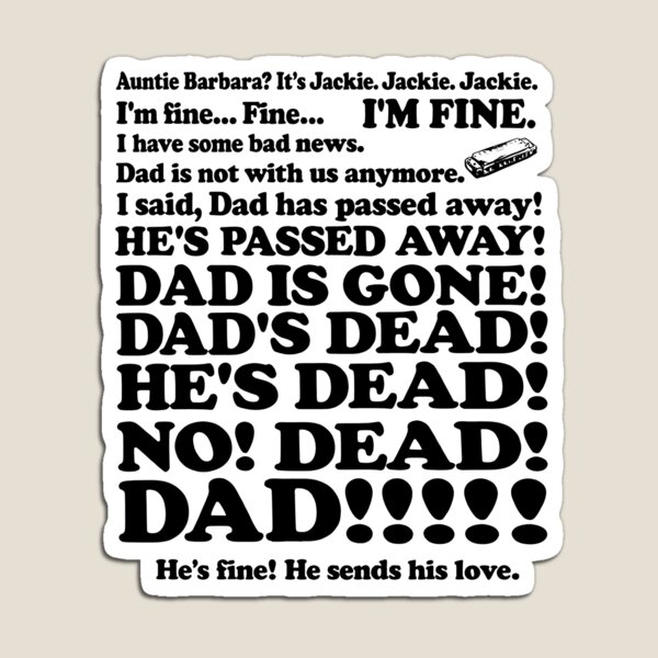 Item preview, Roseanne Aunt Jackie Dad is Gone, Dad's dead Ceramic Coffee Mug, Funny Scene Accent Mug, Gift For Fan, Gift For Mom, Mothers Day Gift Mug designed and sold by MutzelArts.