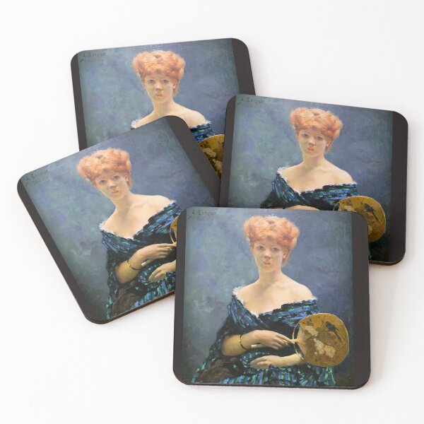 Item preview, Redhead with a Japanese fan, Edelfelt 1879 designed and sold by L'Atelier 1888.