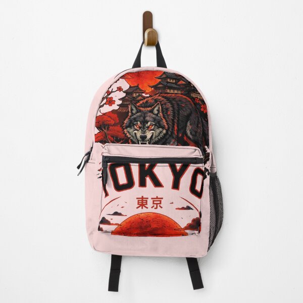 Item preview, Tokyo Japan Red Sun Wolf Street Art designed and sold by ZenvyraLab.