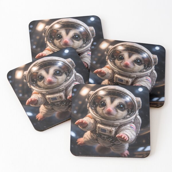 Item preview, Sugar Glider Astronaut — Cute Space Animal Art designed and sold by OneStepFromArt.