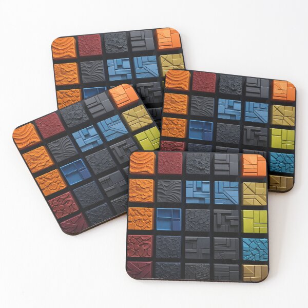 Item preview, Colorful Geometric Texture Blocks Modern Abstract Pattern Art Print designed and sold by Kaleidoscope Print.