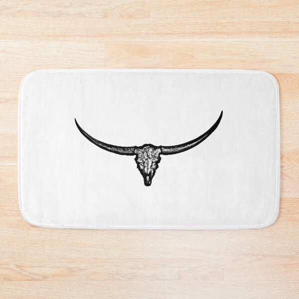 Item preview, Classic Longhorn Bull Skull – Black & White Western Steer Art designed and sold by snapshotszach.