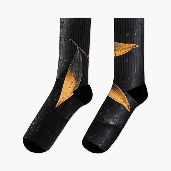 Item preview, Black Bamboo with Golden Leaves Zen Botanical Wall Art designed and sold by Kaleidoscope Print.