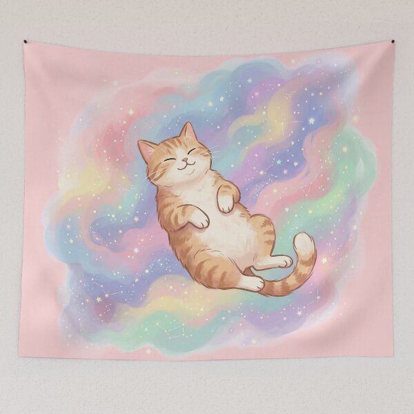 Item preview, Orange Cat in Space designed and sold by FluffyGallery.
