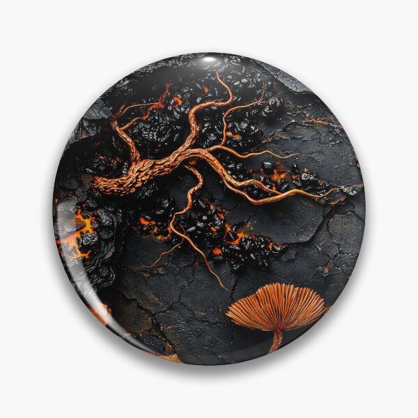 Item preview, Burnt Forest Lava Texture Abstract Nature Art Print designed and sold by Kaleidoscope Print.