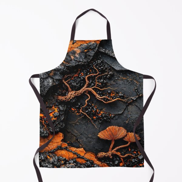 Item preview, Burnt Forest Lava Texture Abstract Nature Art Print designed and sold by Kaleidoscope Print.