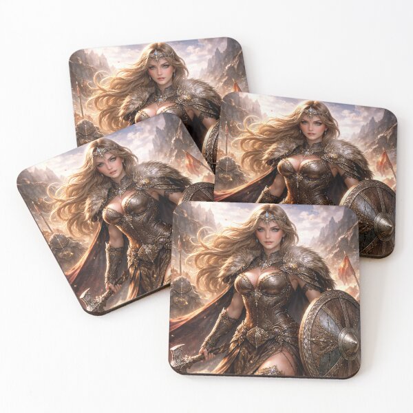 Item preview, Viking Shieldmaiden Warrior in Epic Norse Battlefield designed and sold by Pond21.