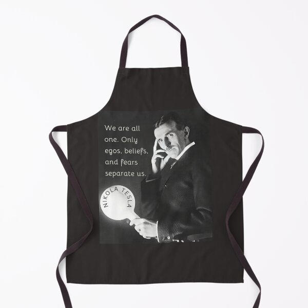 Item preview, Nikola Tesla portrait and quote. We are all one. Only egos, beliefs and fears separate us. designed and sold by artbleed.