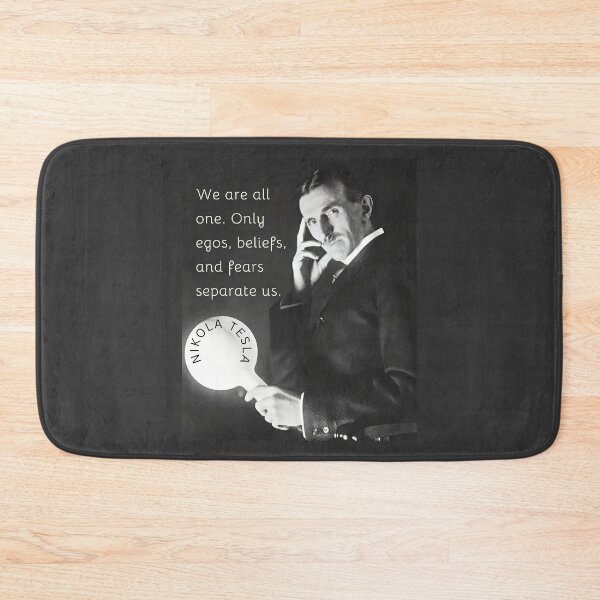 Item preview, Nikola Tesla portrait and quote. We are all one. Only egos, beliefs and fears separate us. designed and sold by artbleed.