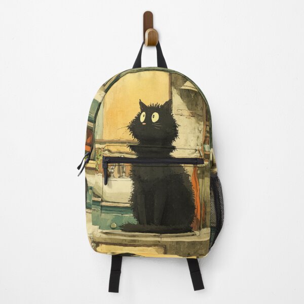 Item preview, Black Cat in a Cozy Bathroom – The Secret Life of Cats designed and sold by Erika Kaisersot.