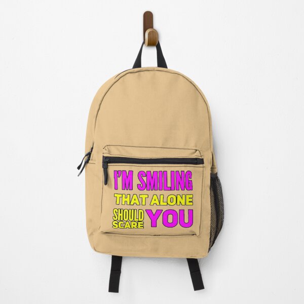 Item preview, I'm Smiling That Alone Should Scare You (Dark Humor, Sarcastic, Attitude, Design) designed and sold by AstronautMerch.