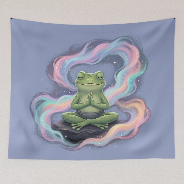 Item preview, The frog is doing a yoga pose. designed and sold by FluffyGallery.