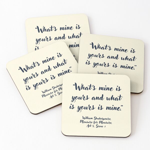 Item preview, Shakespeare Peachy Measure for Measure Quote designed and sold by CharlottePlaceArt.