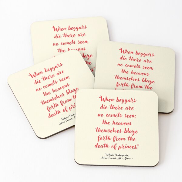 Item preview, Shakespeare Peachy Julius Caesar Quote designed and sold by CharlottePlaceArt.