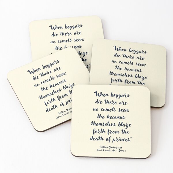 Item preview, Shakespeare Peachy Julius Caesar Quote designed and sold by CharlottePlaceArt.