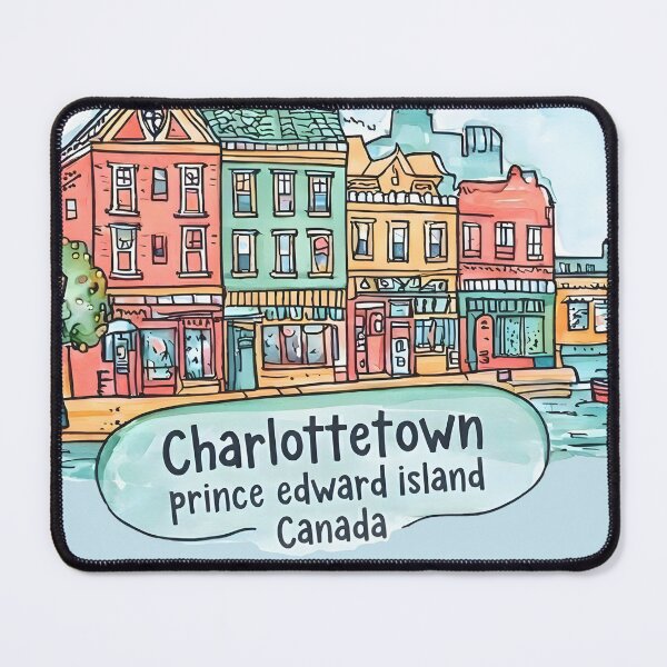 Item preview, Charlottetown PEI Canada Cute Colorful Skyline Buildings Architecture designed and sold by HowToCanadian.
