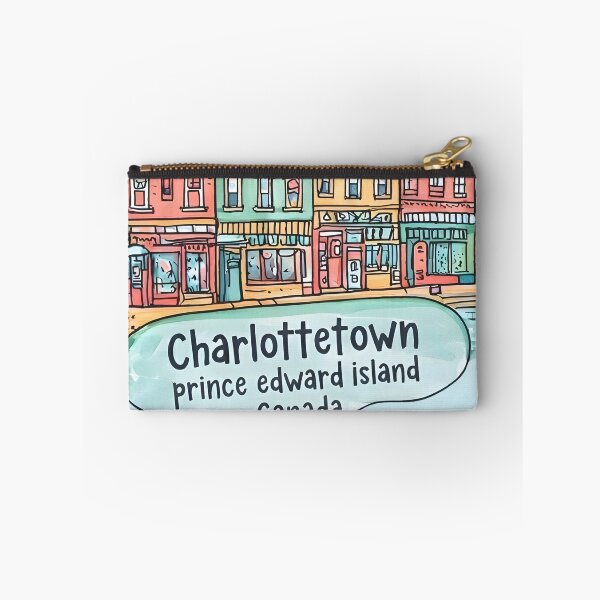 Item preview, Charlottetown PEI Canada Cute Colorful Skyline Buildings Architecture designed and sold by HowToCanadian.