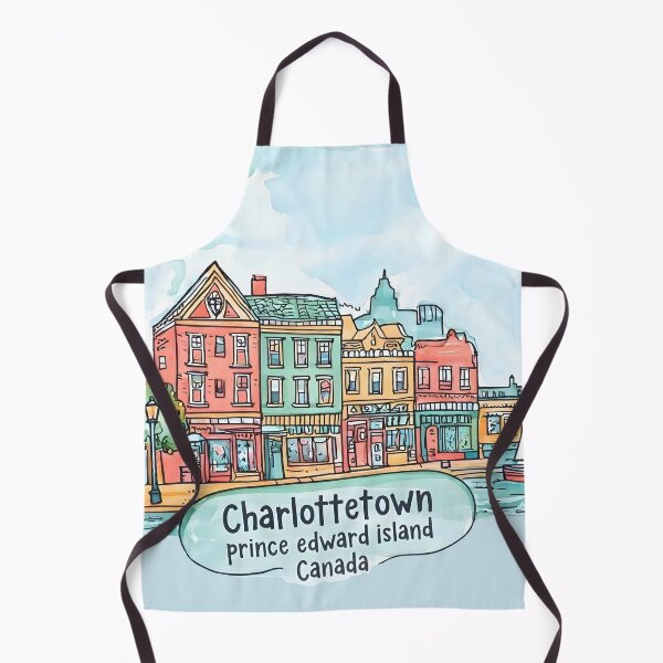 Item preview, Charlottetown PEI Canada Cute Colorful Skyline Buildings Architecture designed and sold by HowToCanadian.