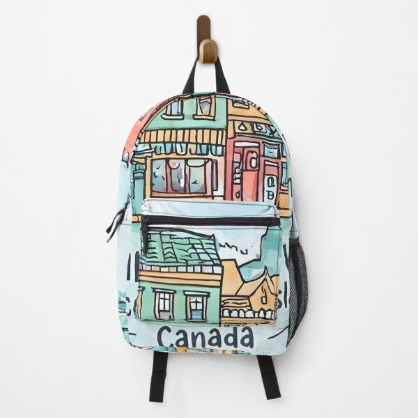 Item preview, Charlottetown PEI Canada Cute Colorful Skyline Buildings Architecture designed and sold by HowToCanadian.