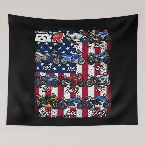 Item preview, GSXR Evolution Sportbike American Flag Design designed and sold by FroggyBaBoy.