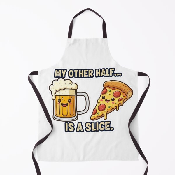 Item preview, My Other Half Is A Slice - Funny Pizza and Beer Best Friend Sticker designed and sold by Psychlee Best Finds.